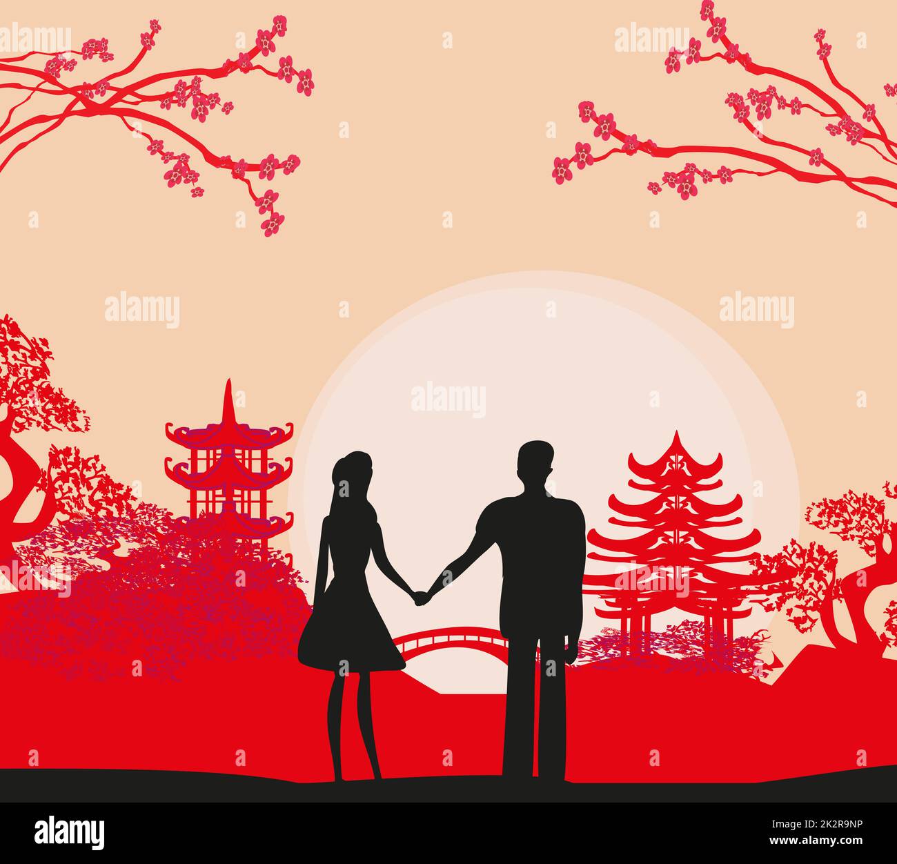 couple in love in China Stock Photo