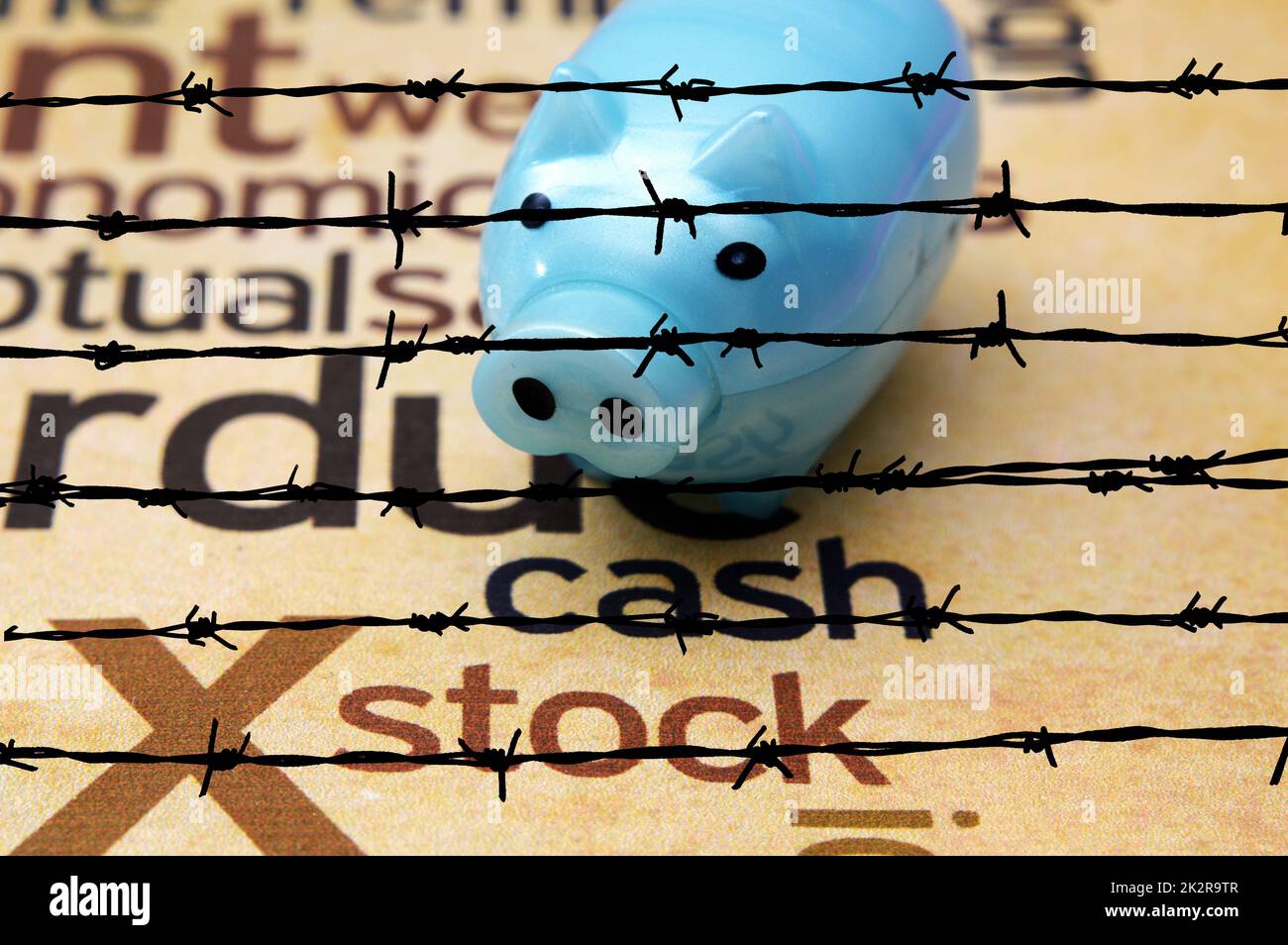 Piggy bank and stock concept Stock Photo