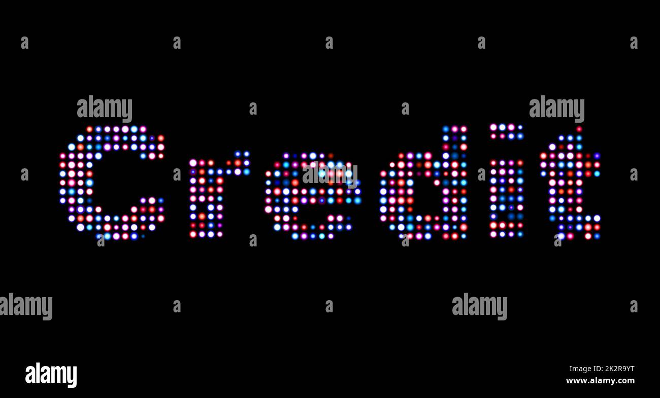 Credit led text Stock Photo - Alamy