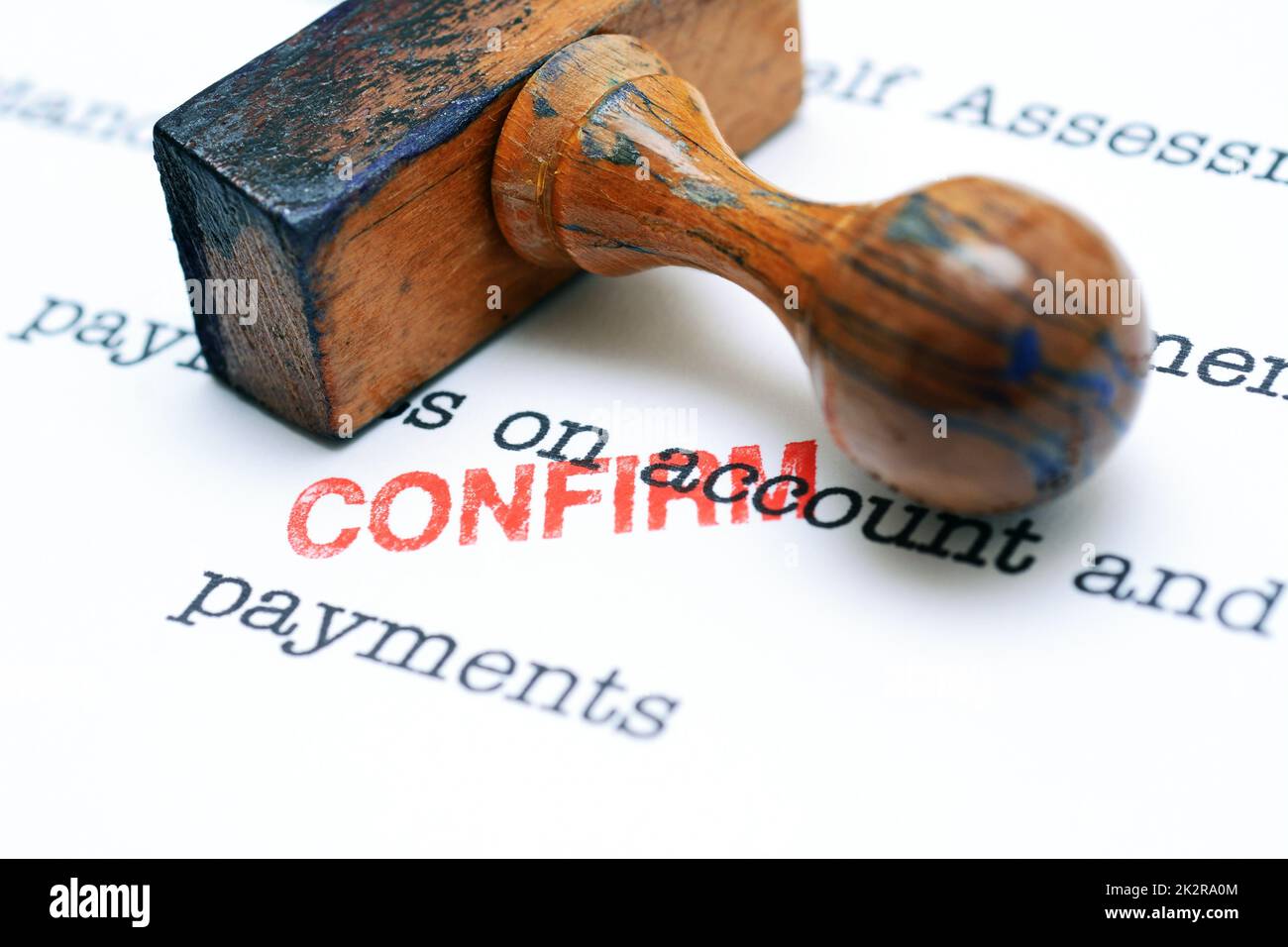 Payments confirm Stock Photo