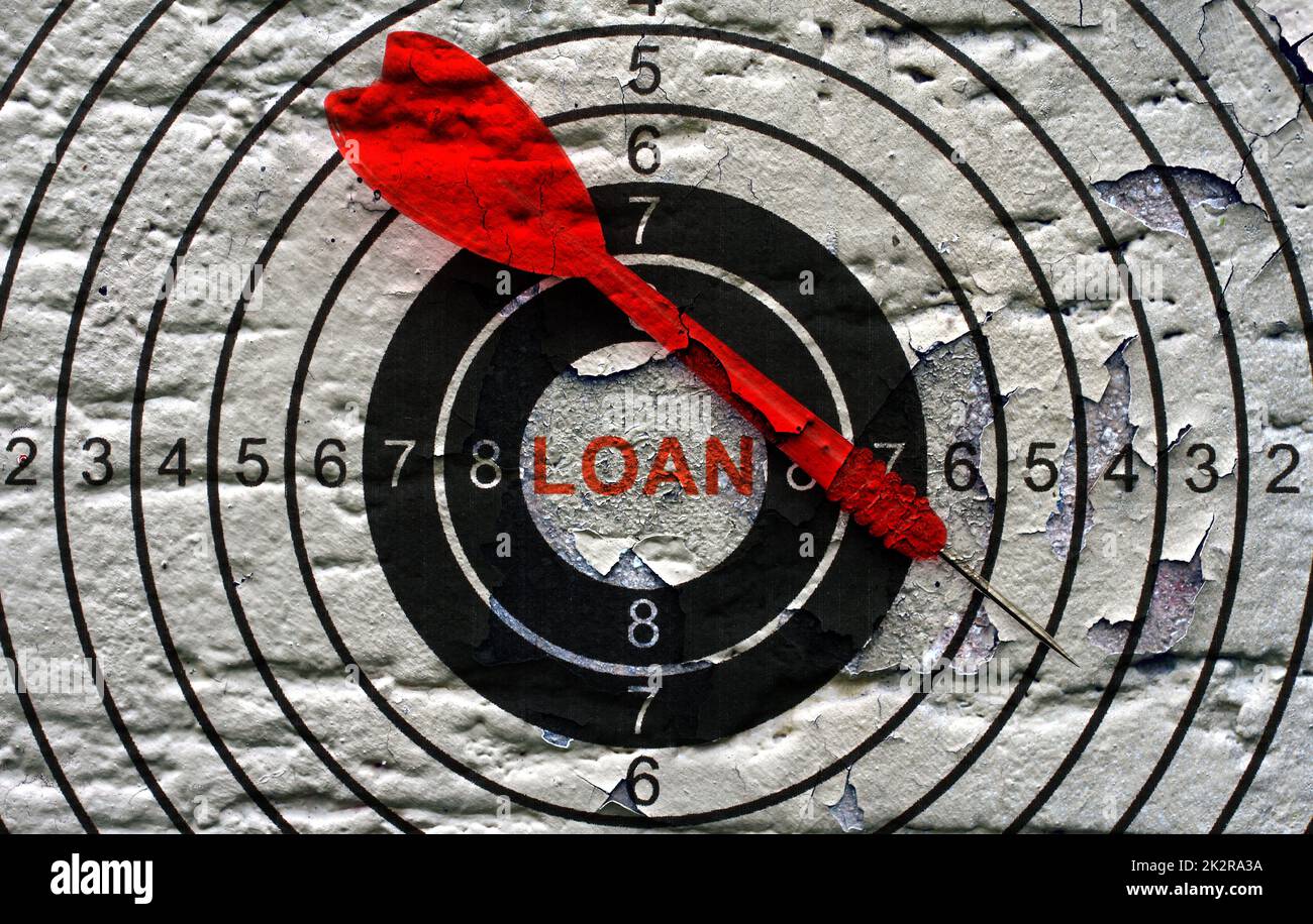 Loan target concept Stock Photo