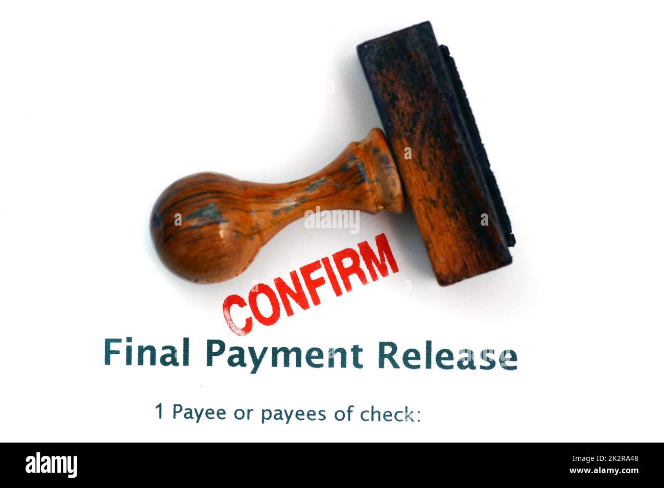 Final payment - confirm Stock Photo