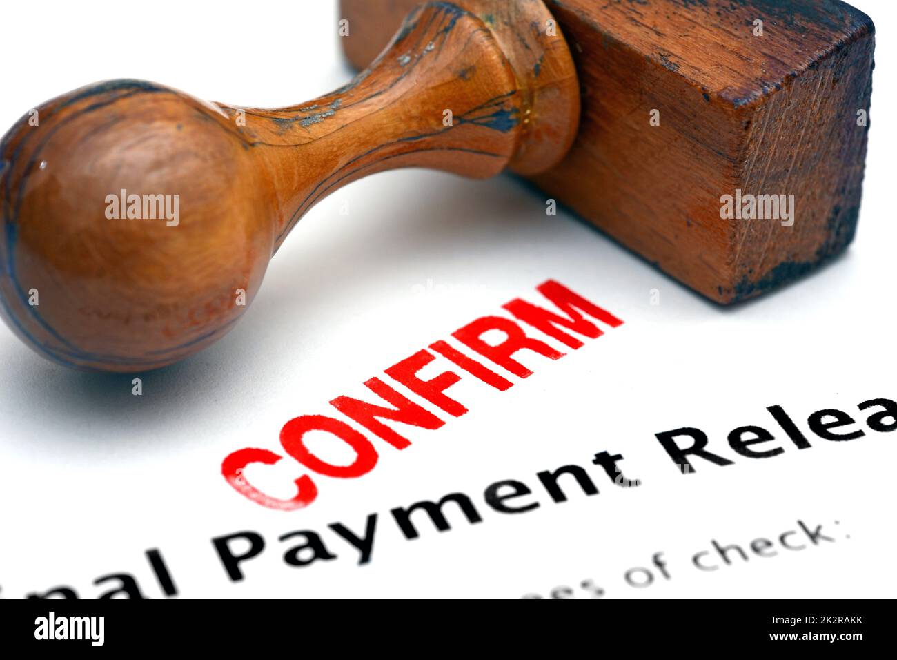 Payment form - confirm Stock Photo