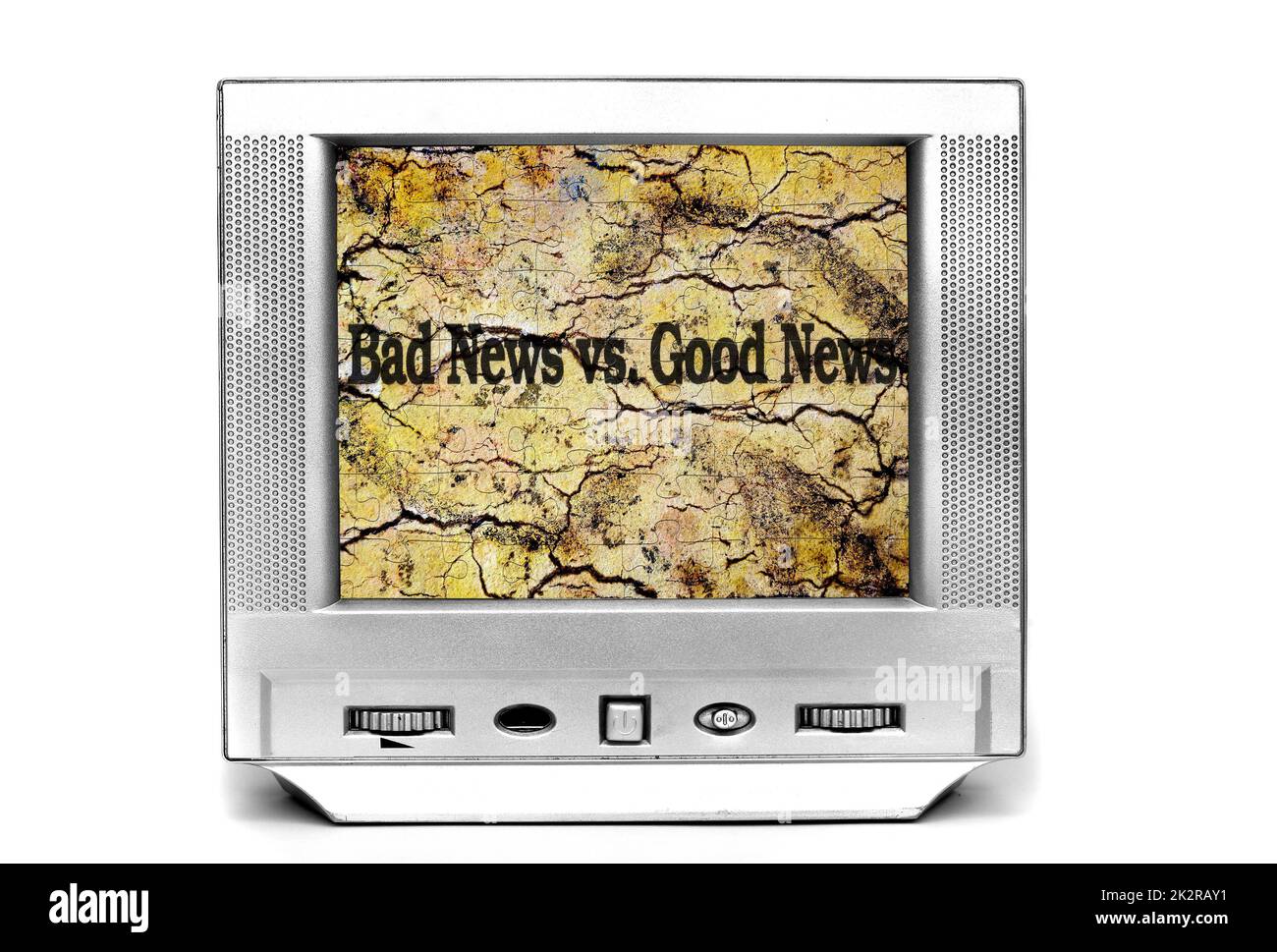 TV bad and good news Stock Photo