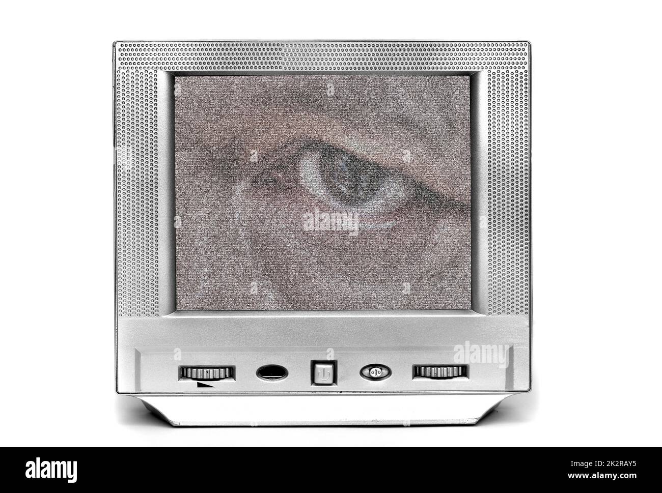 Big eye on tv Stock Photo Alamy