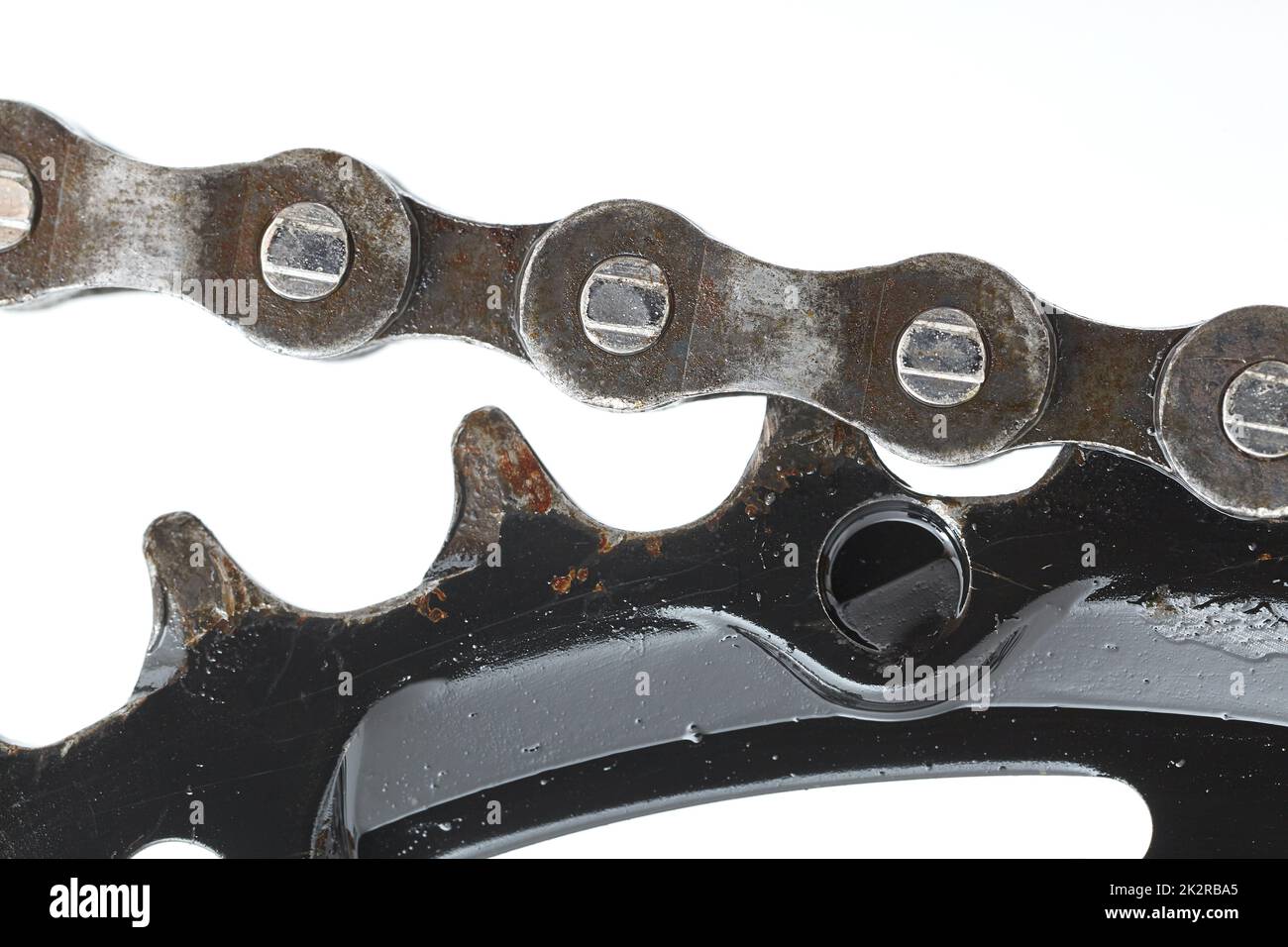 Gear set of a bicycle Stock Photo Alamy