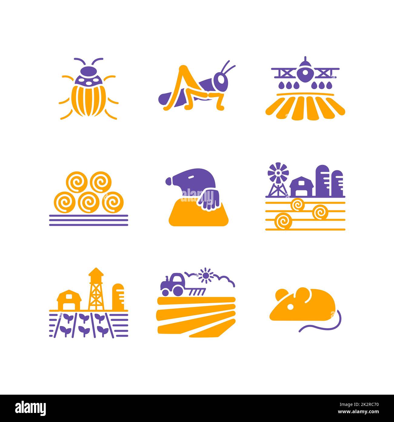 Farm Field glyph icon. Agriculture animal sign Stock Photo - Alamy
