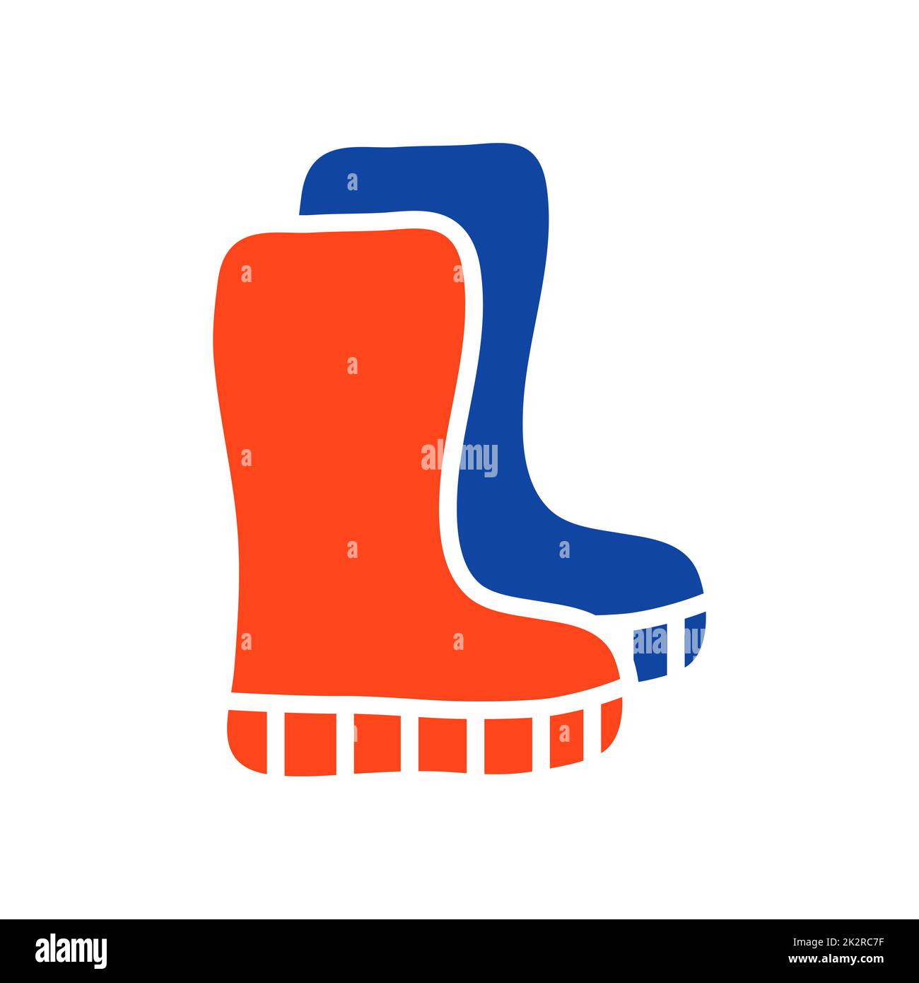 Rubber boots isolated vector glyph icon Stock Photo