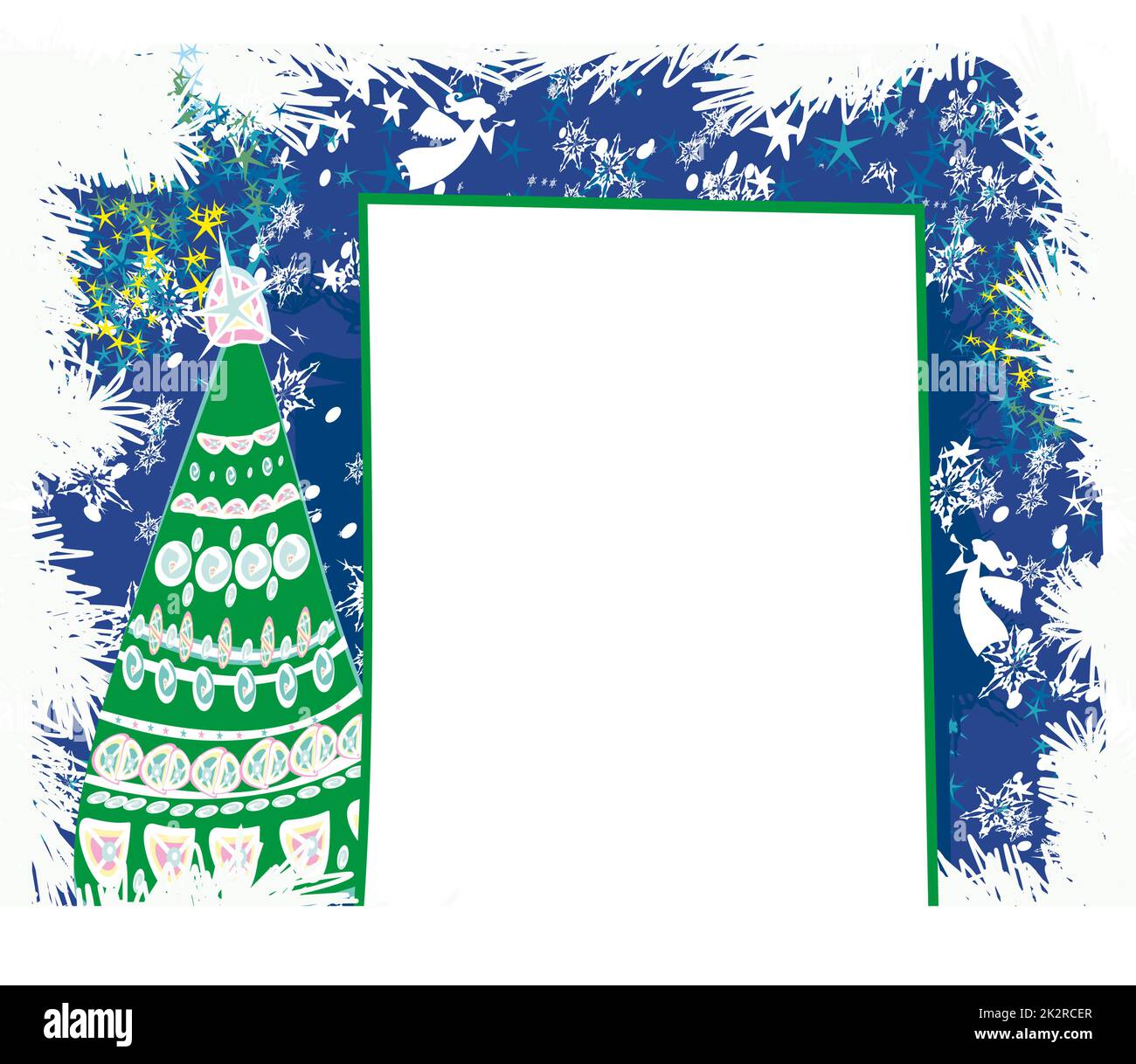Abstract card with Christmas tree Stock Photo