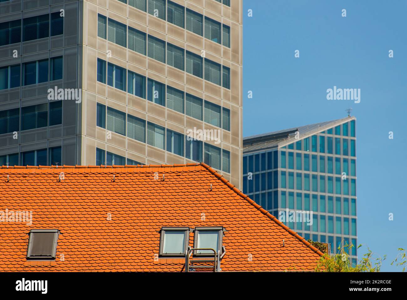 Modern facade in munich Stock Photo