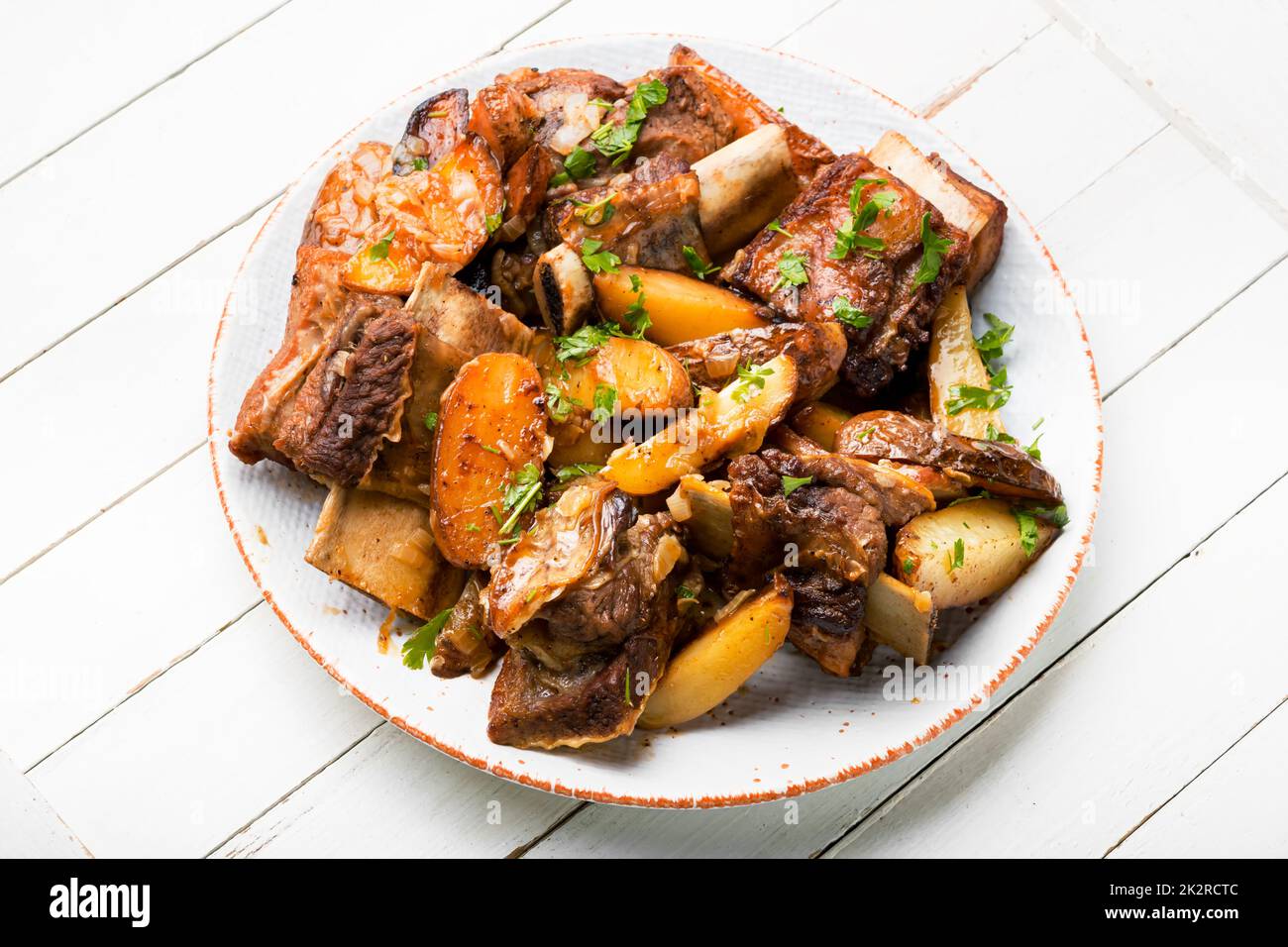 Beef stew with potatoes Stock Photo Alamy