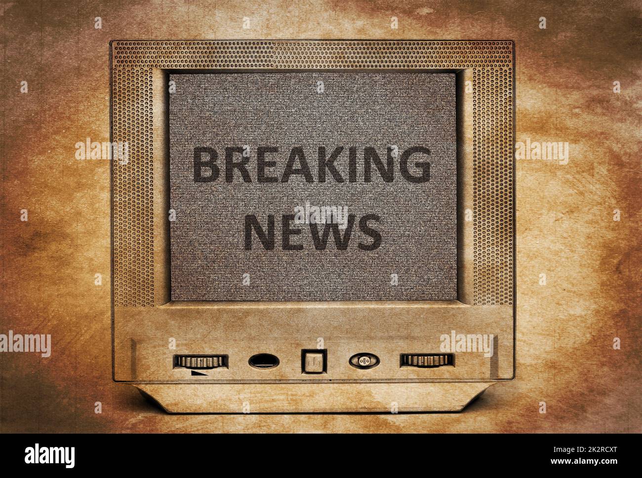 TV breaking news Stock Photo