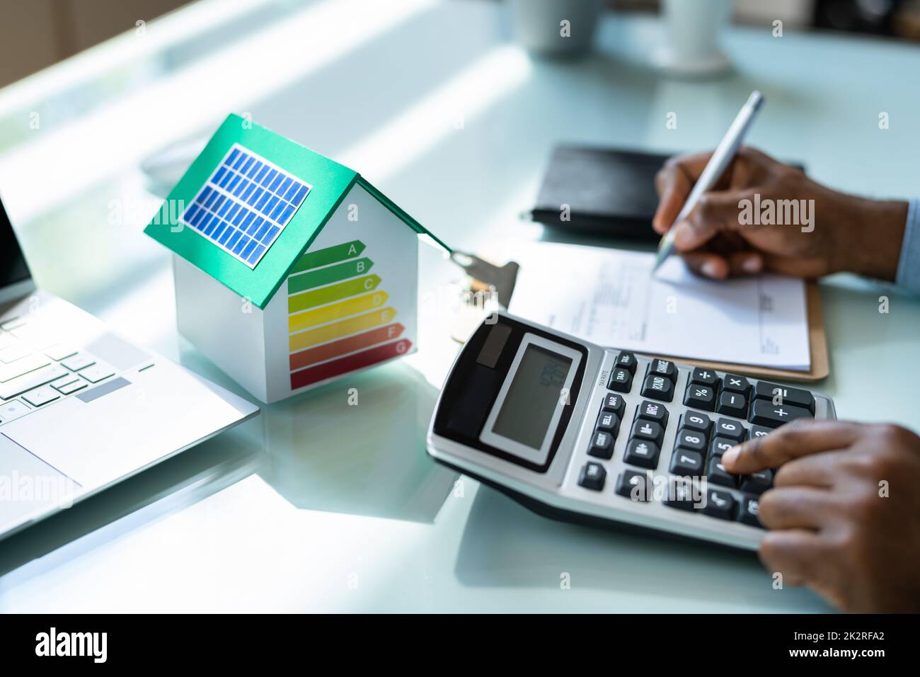Energy Efficient House Calculator Stock Photo Alamy