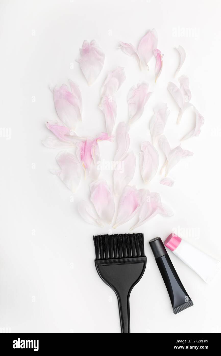 Tools for hair dye Stock Photo Alamy