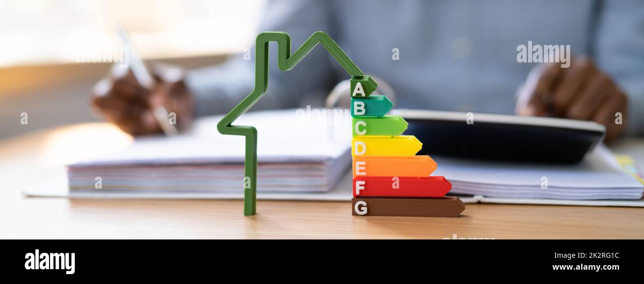 Energy Efficient House Building Audit Stock Photo