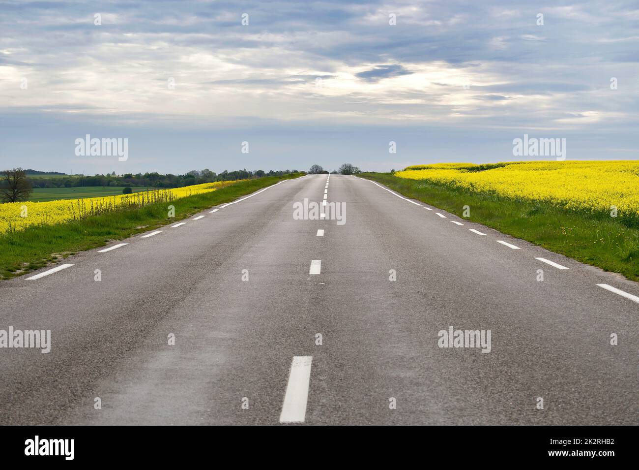 Road through picturesque countryside landscape Stock Photo