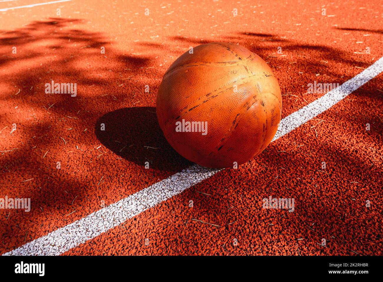 Basketball ball on the sports field Stock Photo