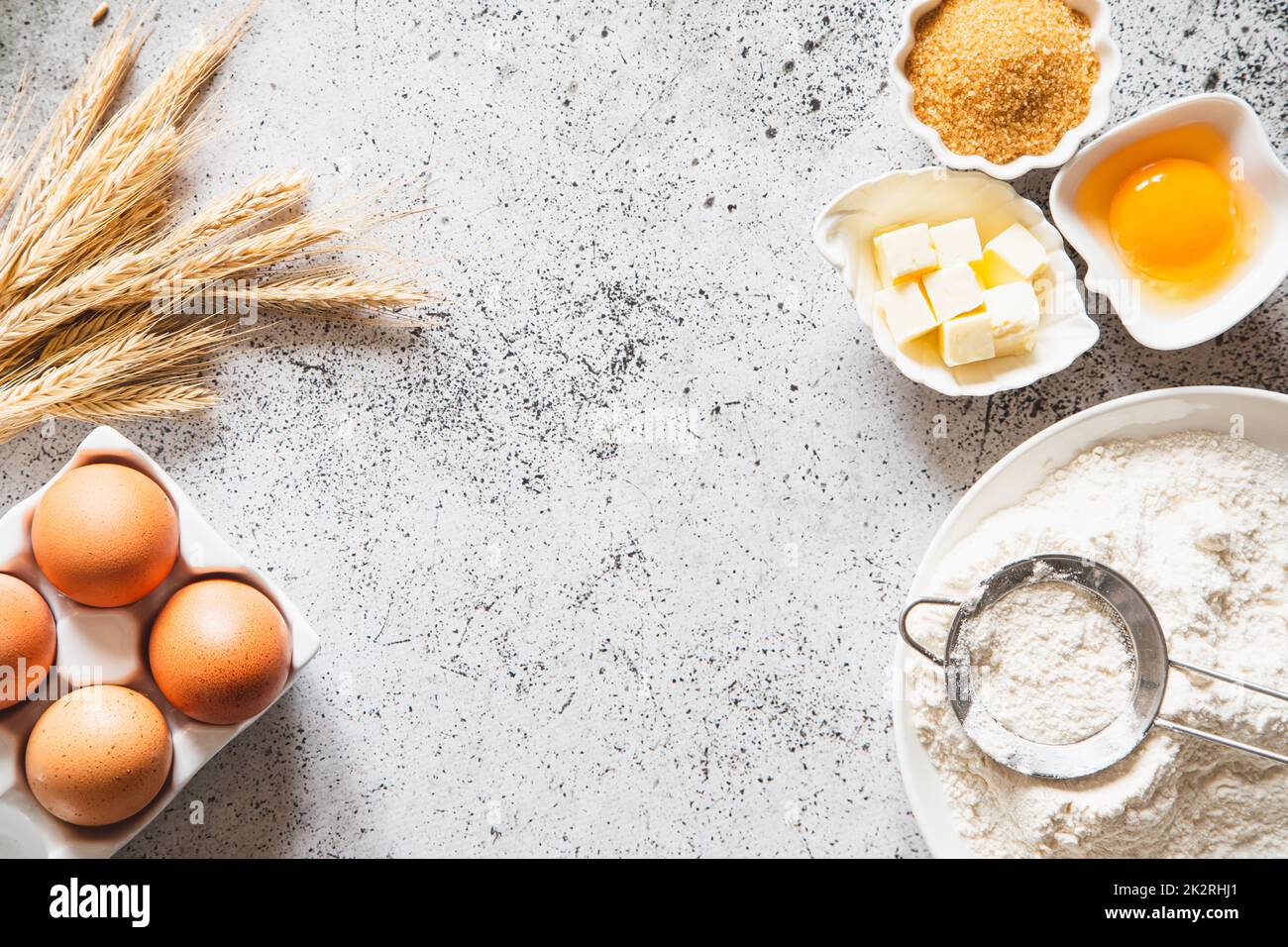 Baking or cooking background frame. Ingredients, kitchen items for