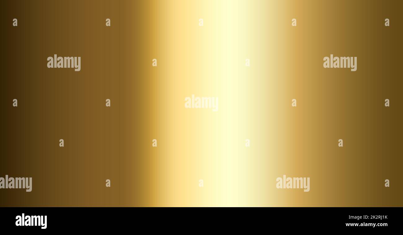 Gold metal plating industry panoramic metal texture with glare - Vector Stock Photo