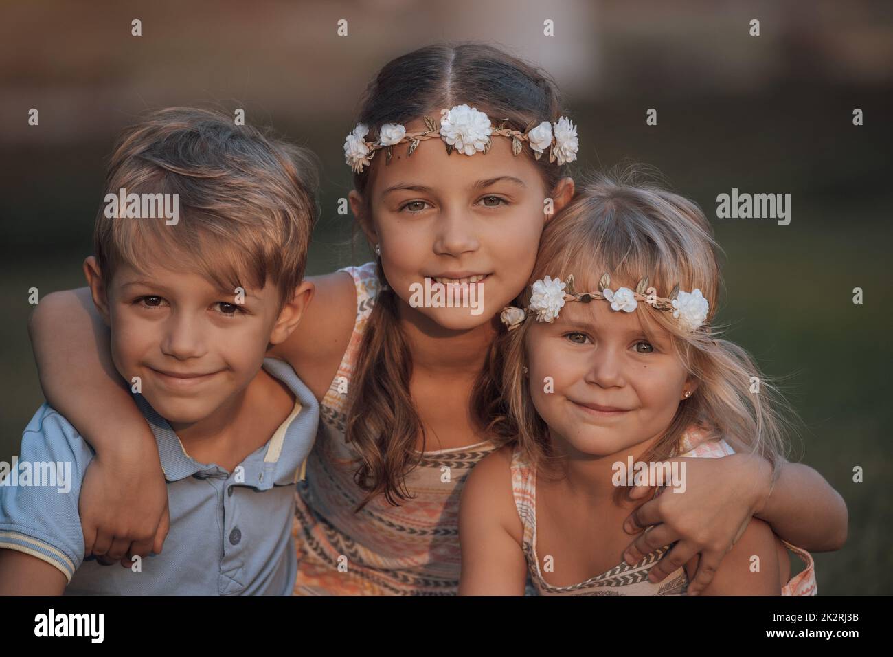 Happy Kids Portrait Stock Photo - Alamy