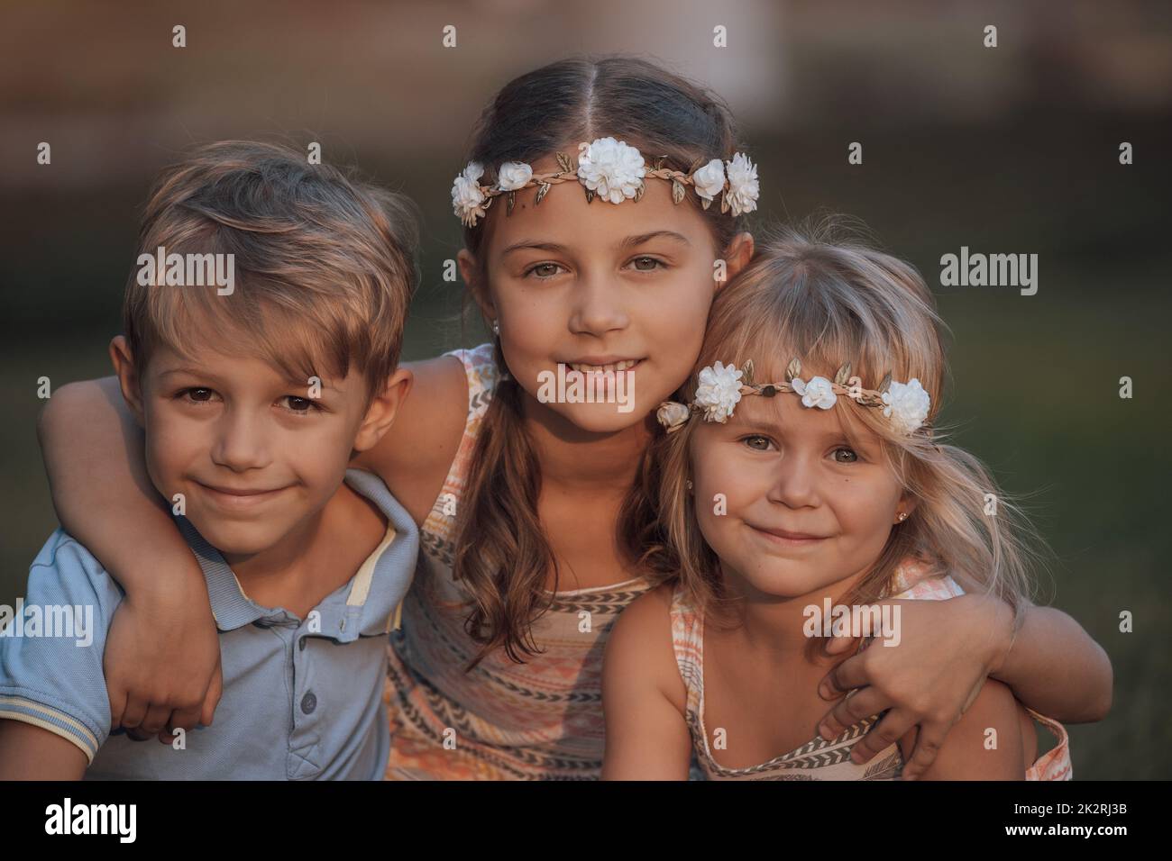 Happy Kids Portrait Stock Photo