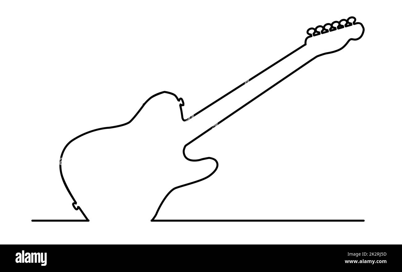 Rock Guitar Outline Silhouette Stock Photo - Alamy