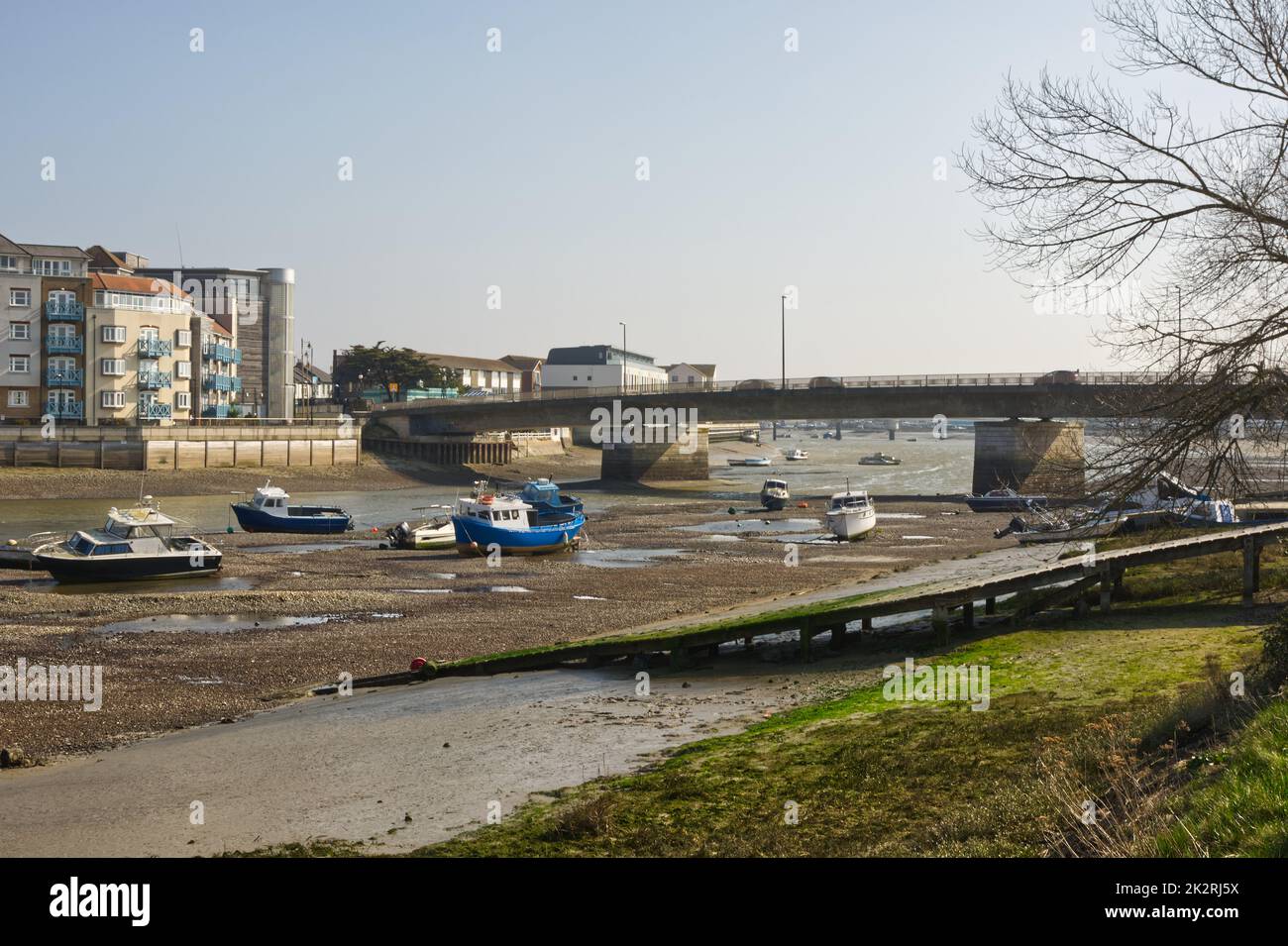 River Adur at Shoreham, Sussex, England Stock Photo