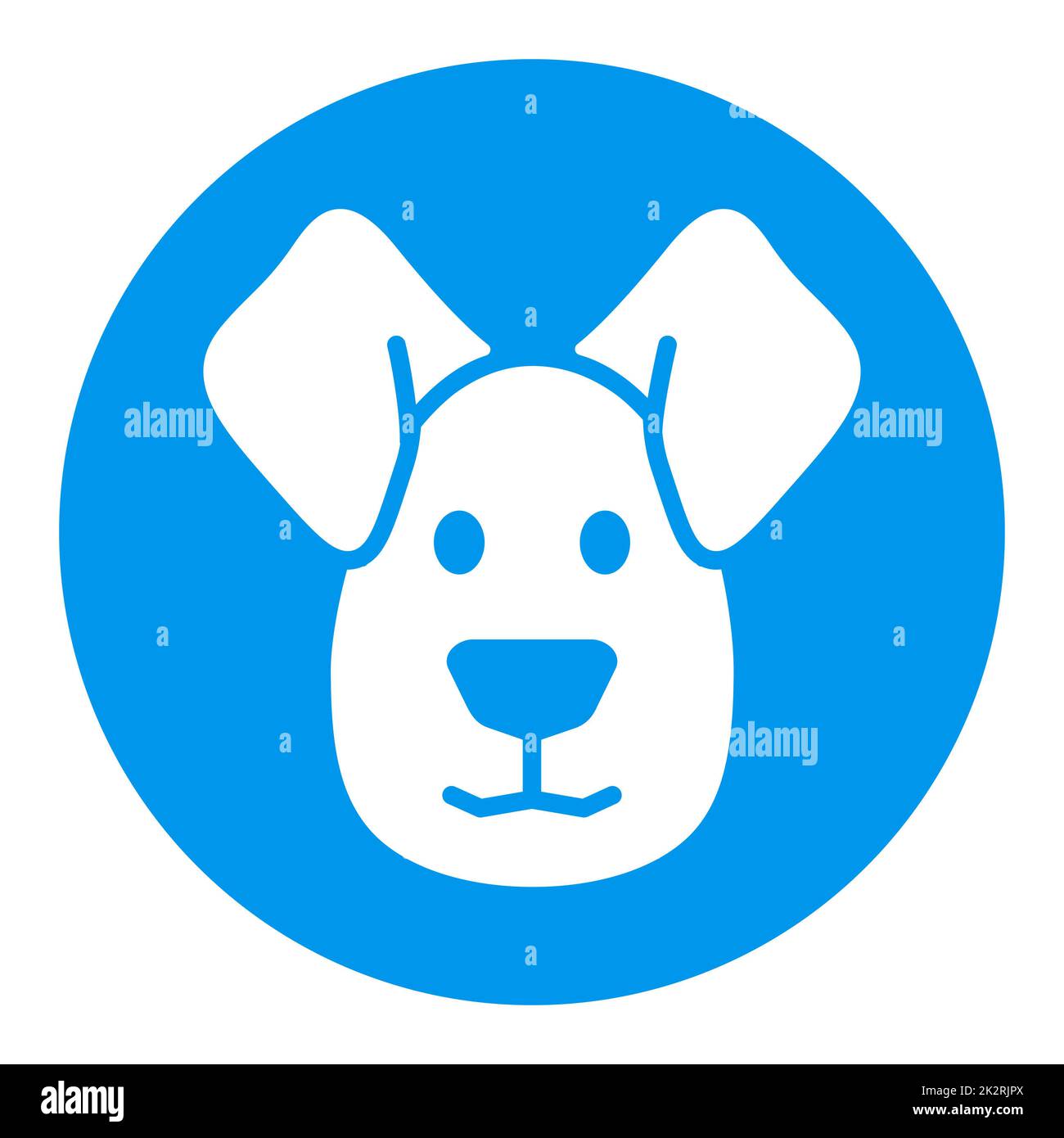Dog glyph icon. Farm animal vector illustration Stock Photo