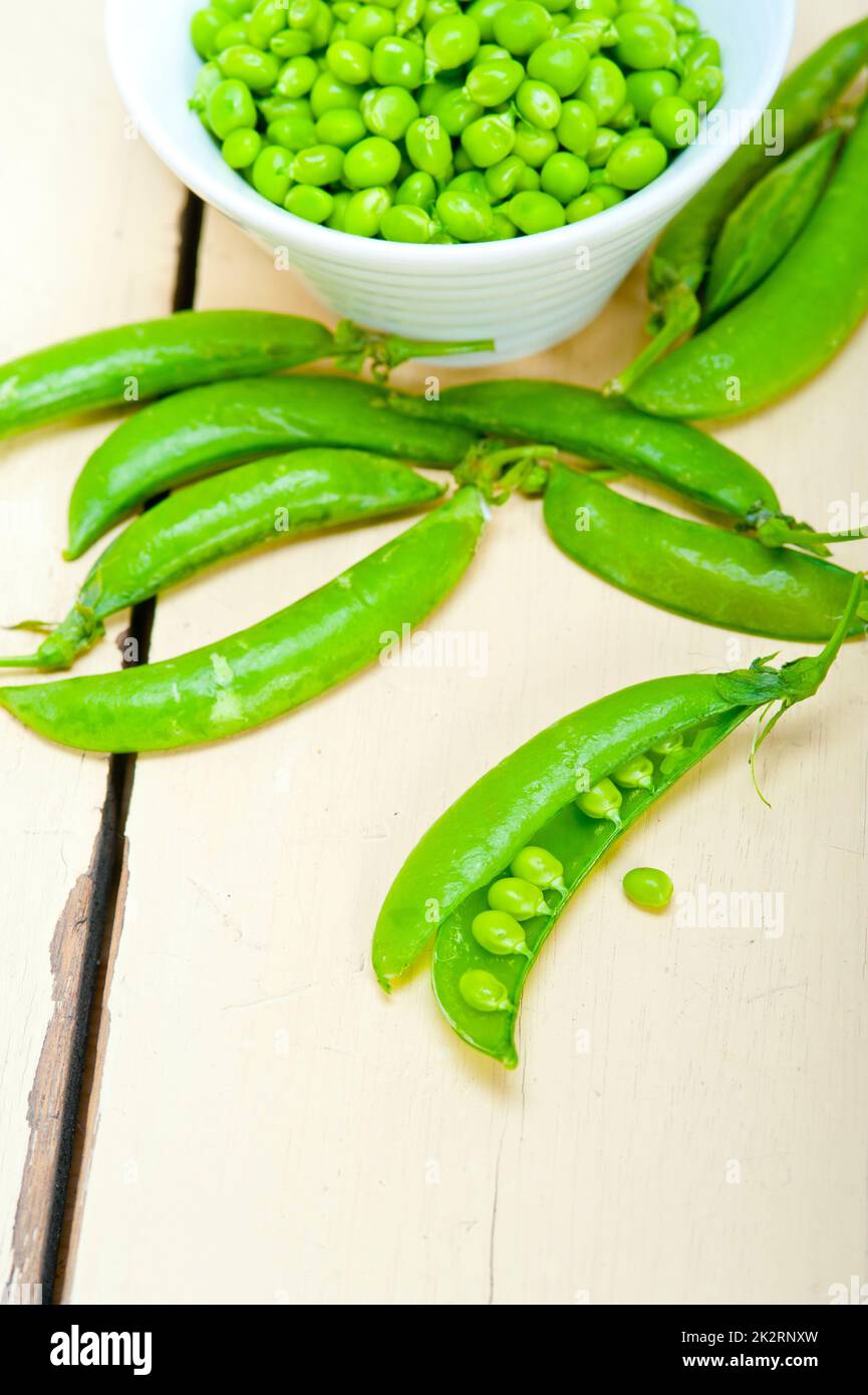 hearthy fresh green peas Stock Photo