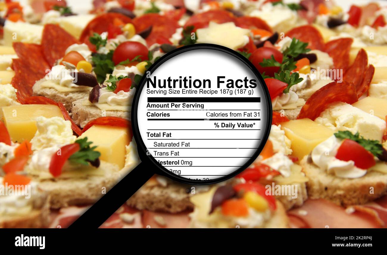 Nutrition facts Stock Photo