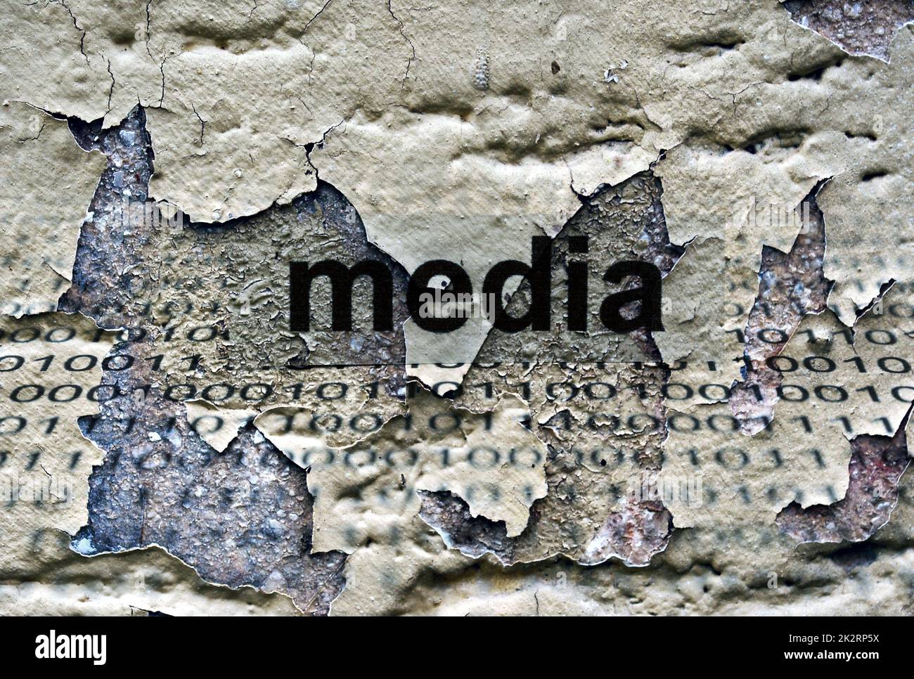 Media text on grunge background Stock Photo