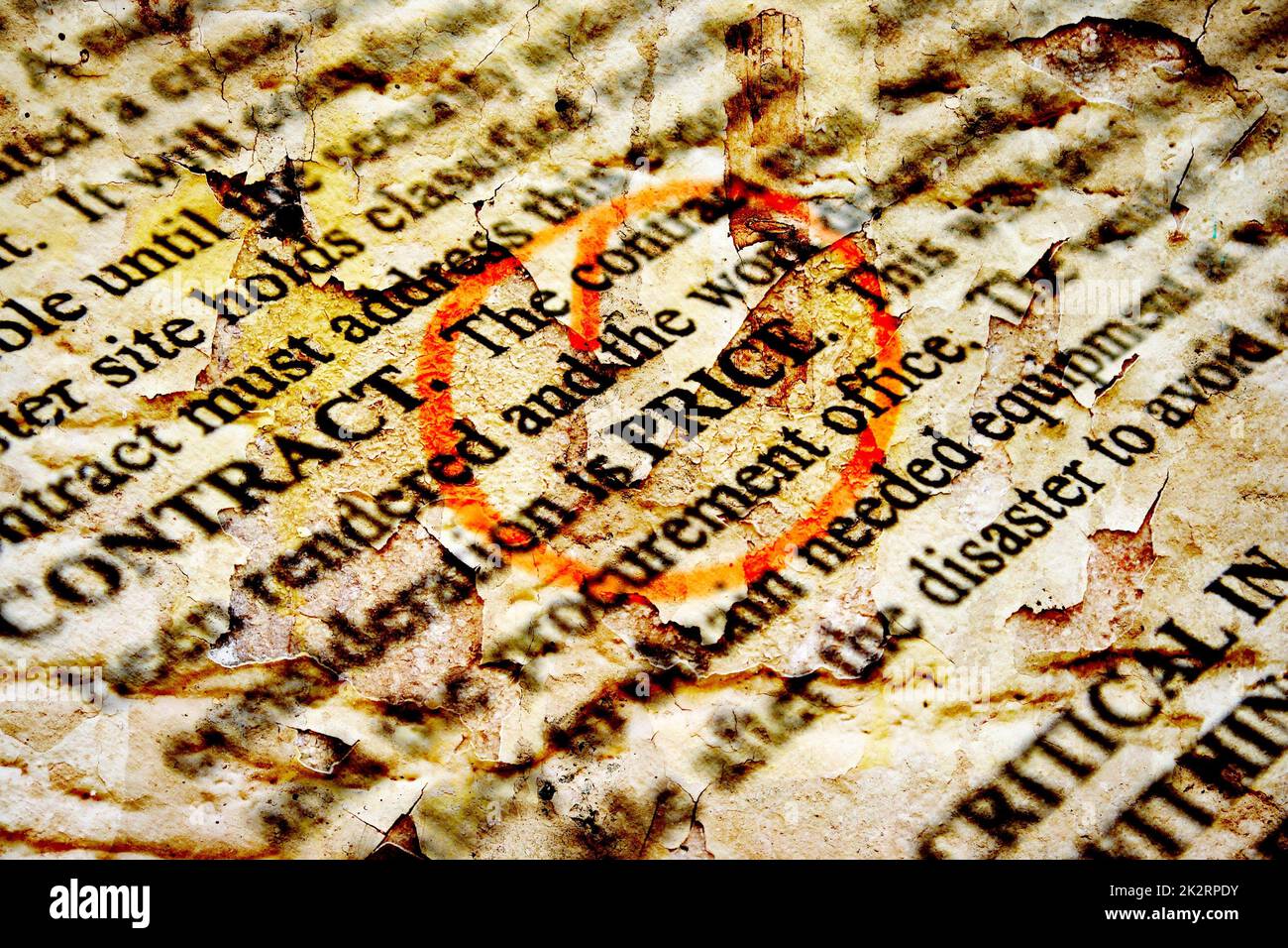 Contract price Stock Photo Alamy