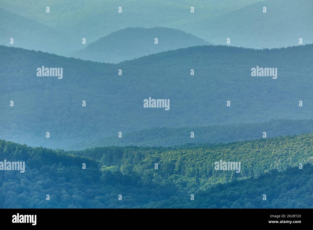 Mountains misty landscape Stock Photo - Alamy