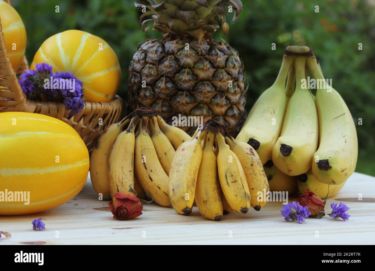Fresh Fruit and Vegetables for Sale at Farmers Market Bananas and