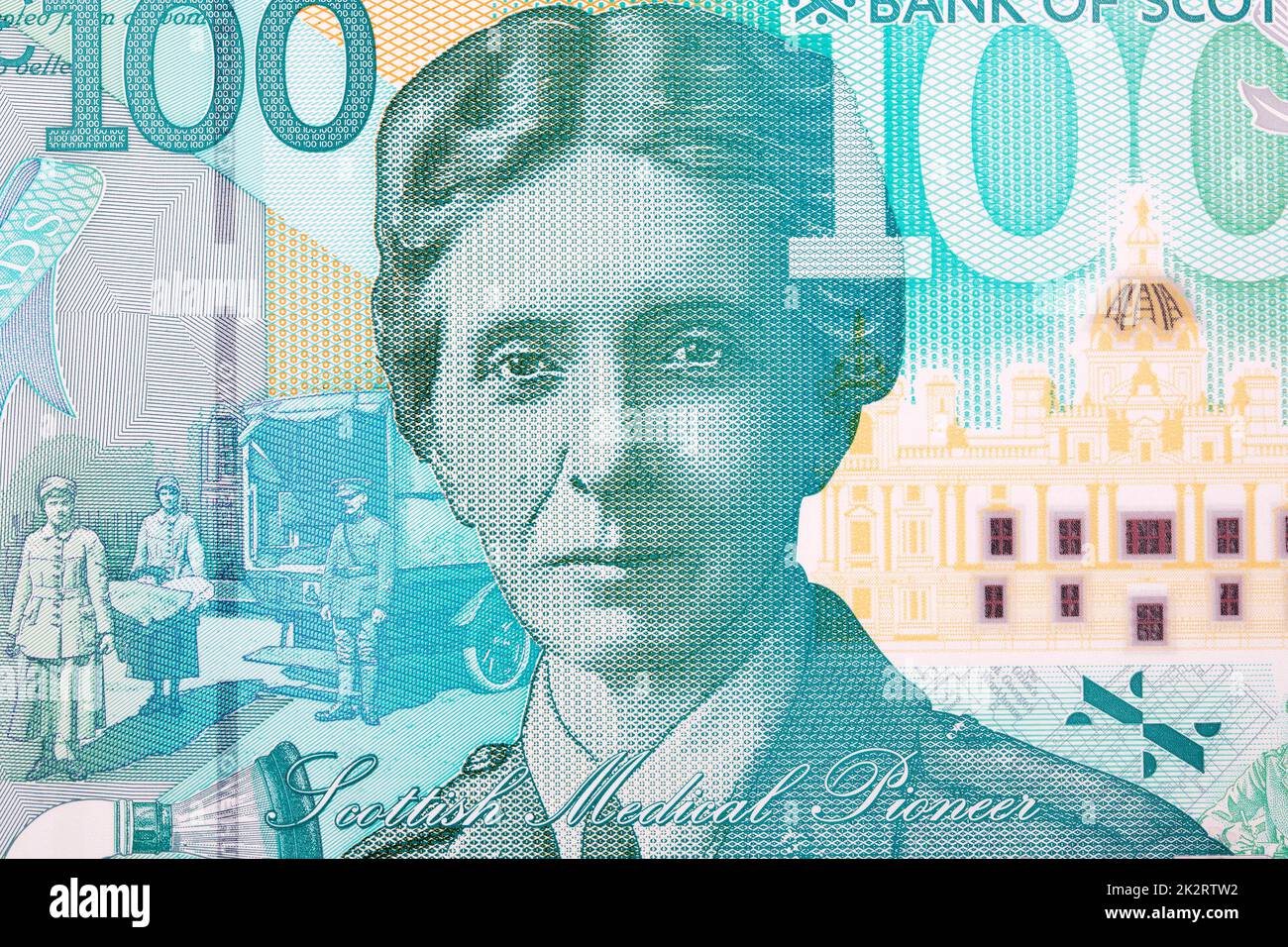 Flora Murray a portrait from Scottish money Stock Photo