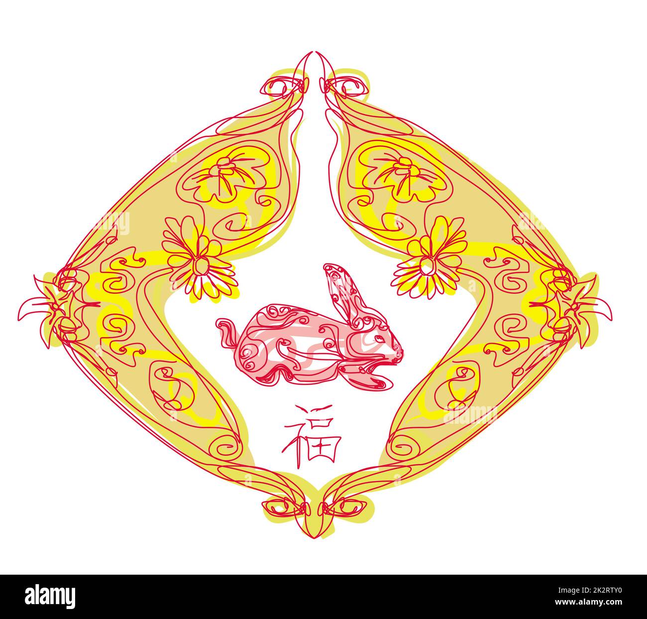 Rabbit chinese year Cut Out Stock Images & Pictures - Alamy
