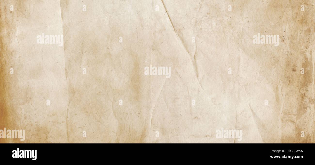 Old brown crumpled paper texture background Stock Photo