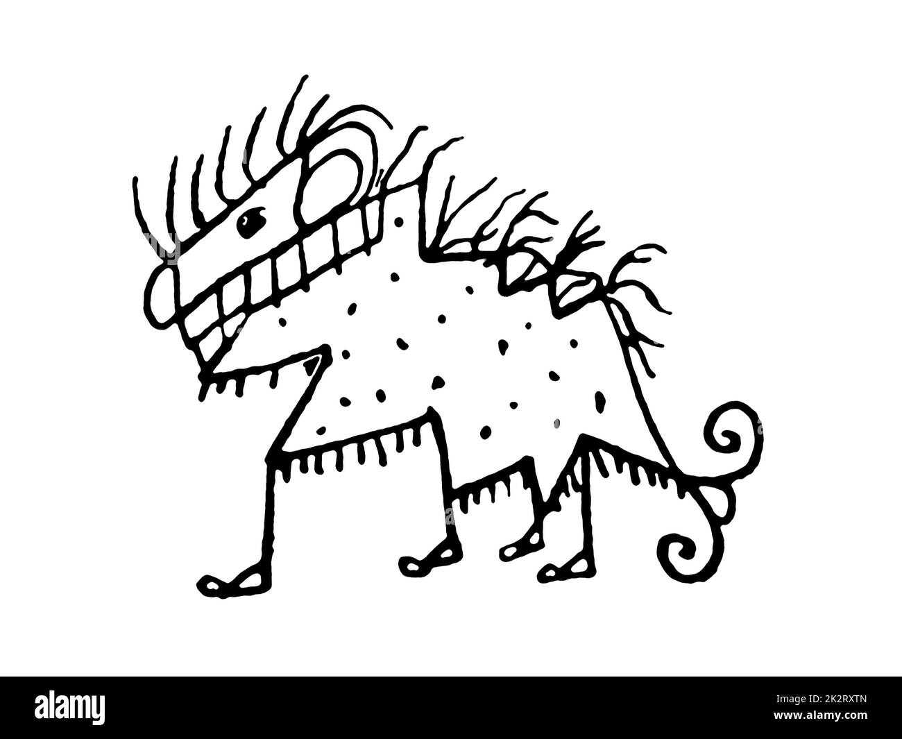 Monster Animal Drawing Stock Photo