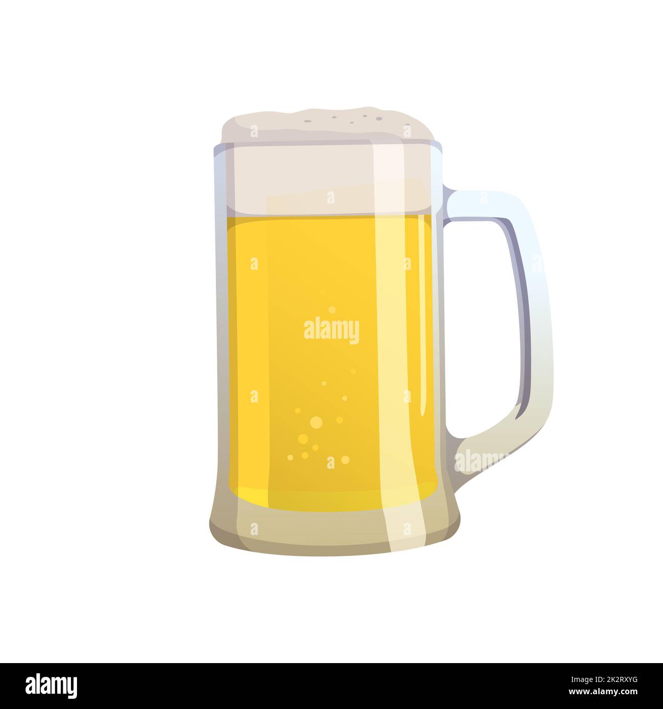 Mug of fresh beer isolated on white background - Vector Stock Photo - Alamy