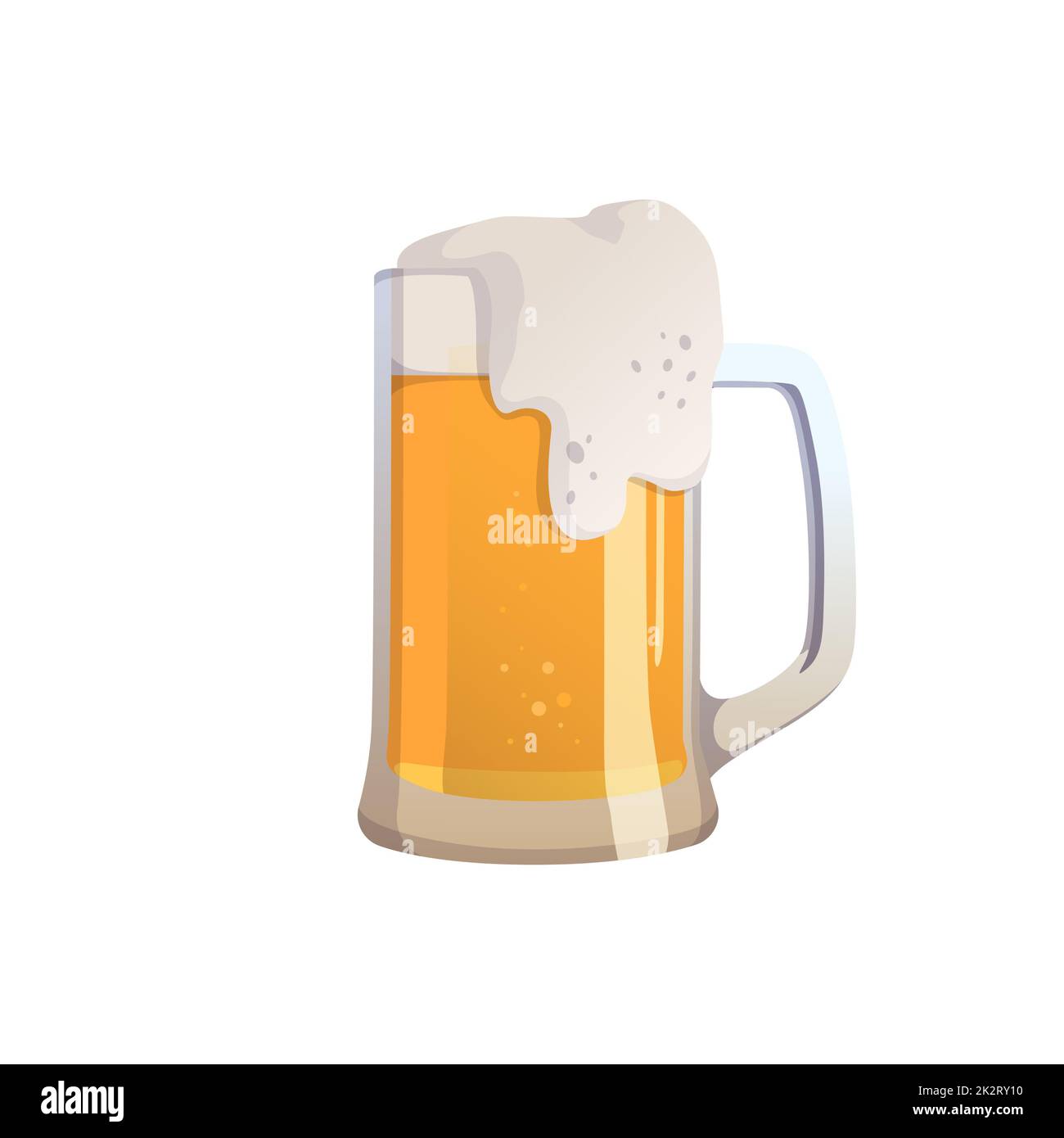 Mug of fresh beer isolated on white background - Vector Stock Photo - Alamy