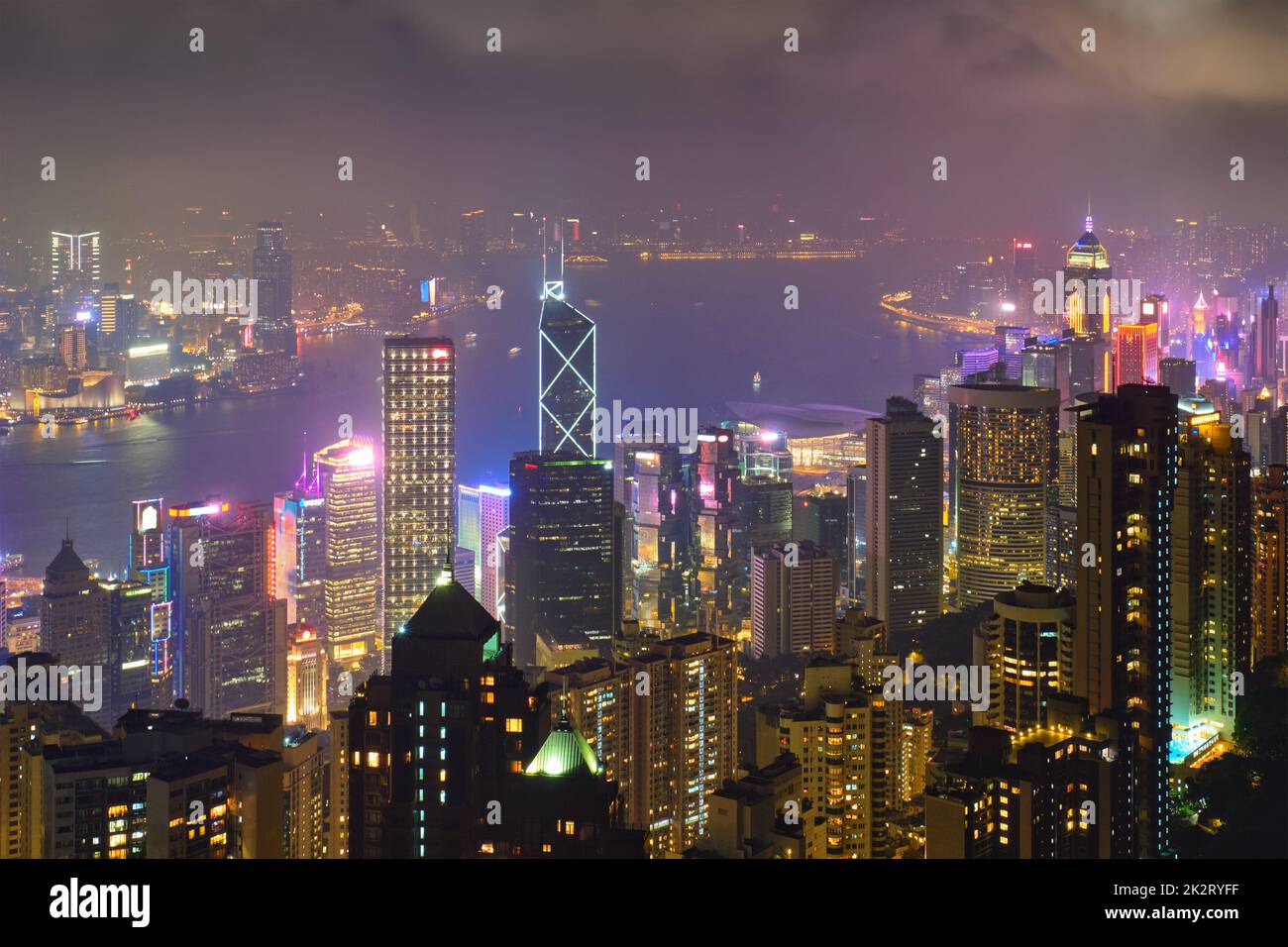 Hong Kong skyscrapers skyline cityscape view Stock Photo - Alamy