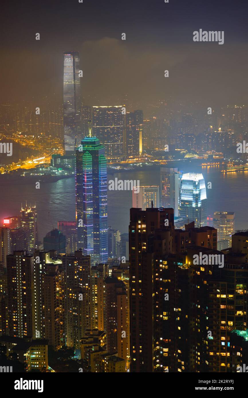 Hong Kong skyscrapers skyline cityscape view Stock Photo - Alamy