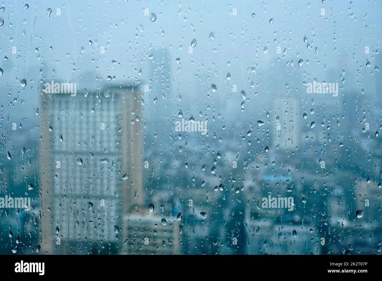 Rain drops on window Stock Photo