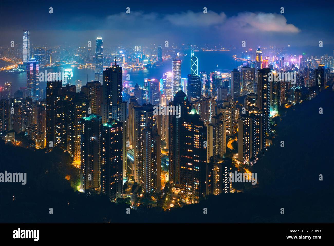 Hong Kong skyscrapers skyline cityscape view Stock Photo - Alamy