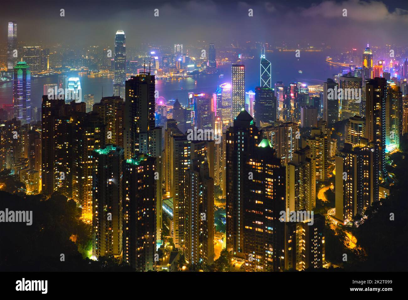 Hong Kong skyscrapers skyline cityscape view Stock Photo - Alamy