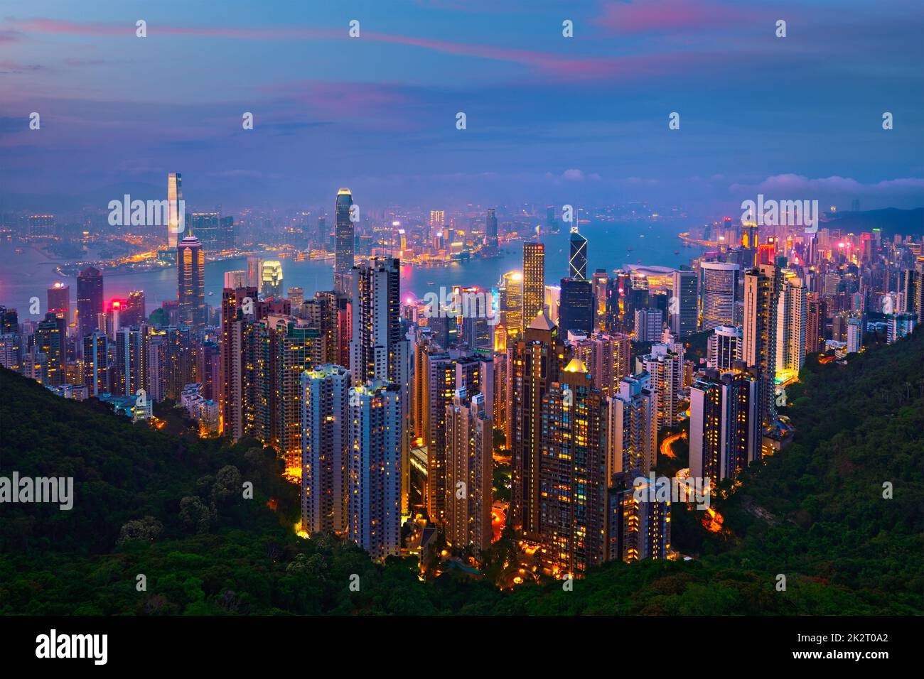 Hong Kong skyscrapers skyline cityscape view Stock Photo - Alamy