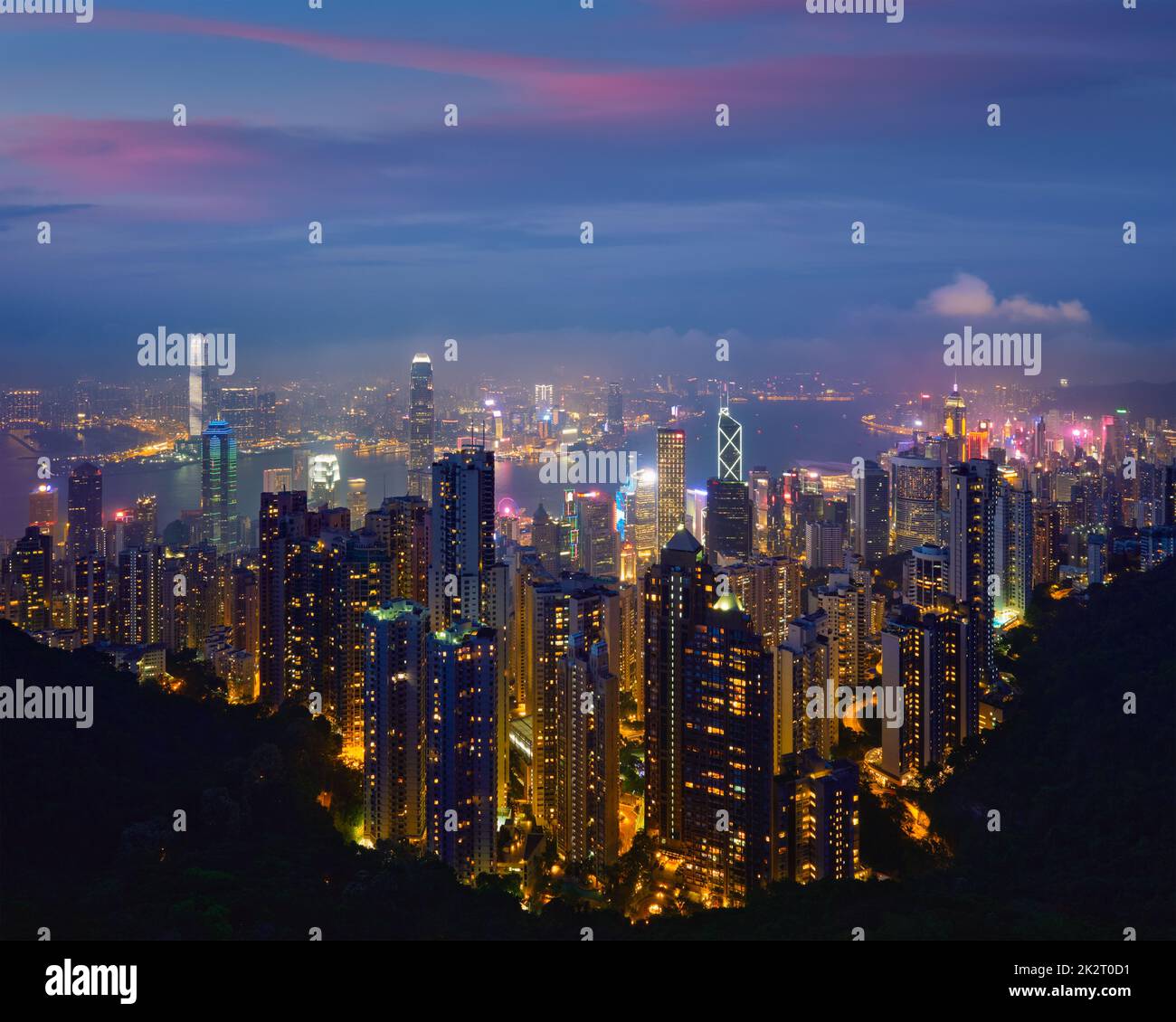 Hong Kong skyscrapers skyline cityscape view Stock Photo - Alamy