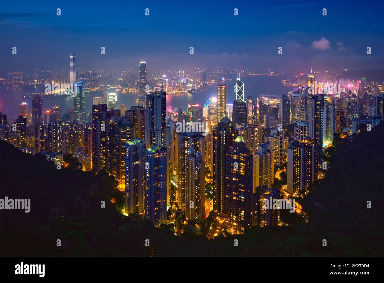 Hong Kong skyscrapers skyline cityscape view Stock Photo - Alamy