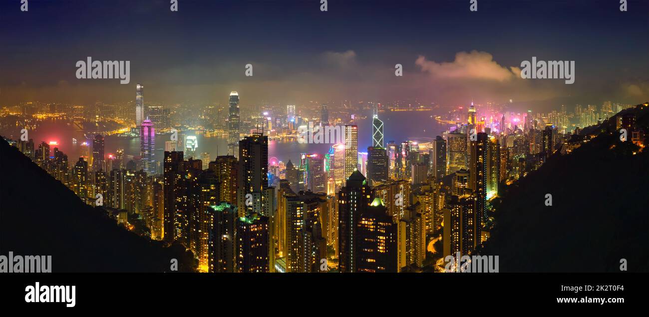 Hong Kong skyscrapers skyline cityscape view Stock Photo - Alamy