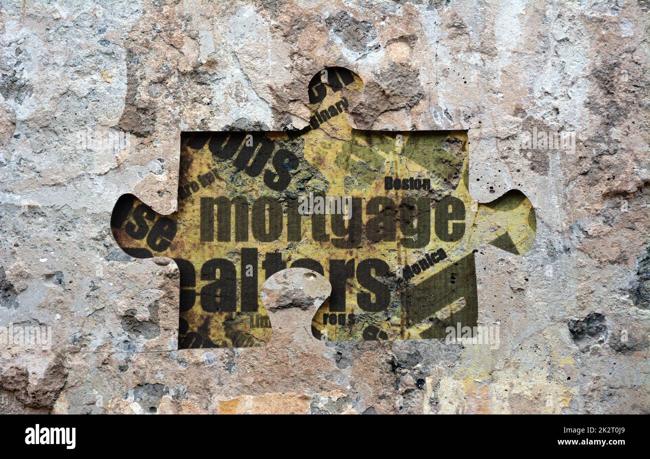 Mortgege puzzle Stock Photo